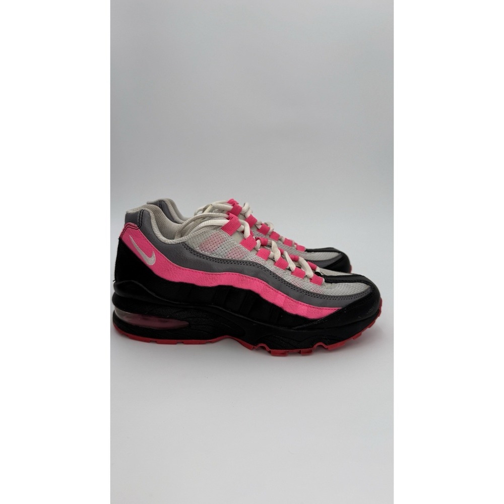 Nike Air Max 95 Gray Pink Black Mesh Athletic Sneakers Size 4.5Y